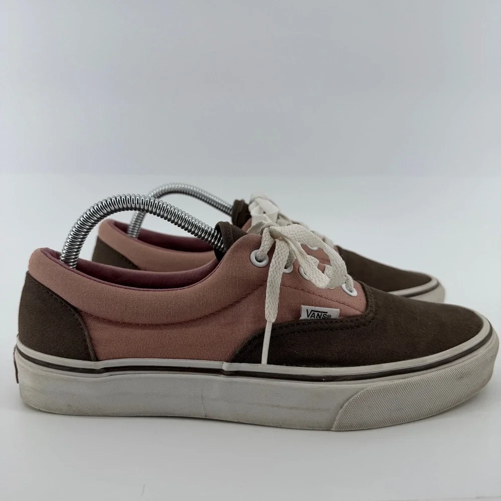 Vans Era Low Top Skate Shoes Mens 8 Brown Rose Pink Canvas Womens 9.5‎ Classic